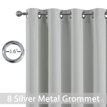 Light Grey Blackout Curtains 108 Inch Long